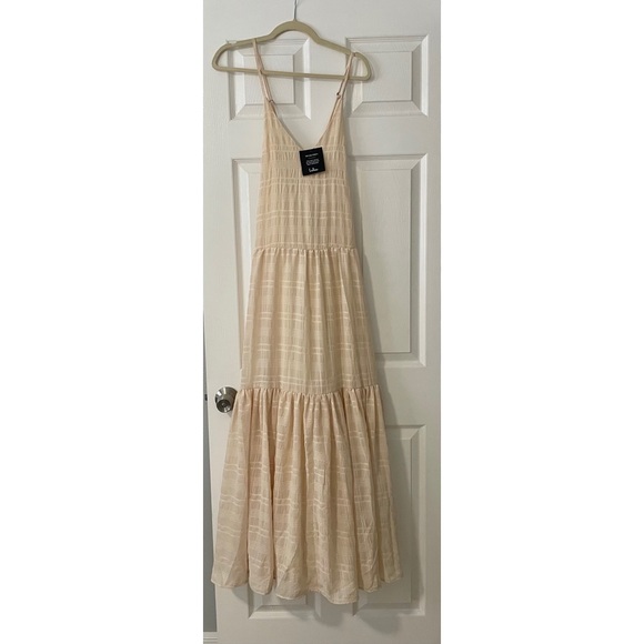 Country Stroll Cream Sleeveless Tiered Maxi Dress - Picture 7 of 7